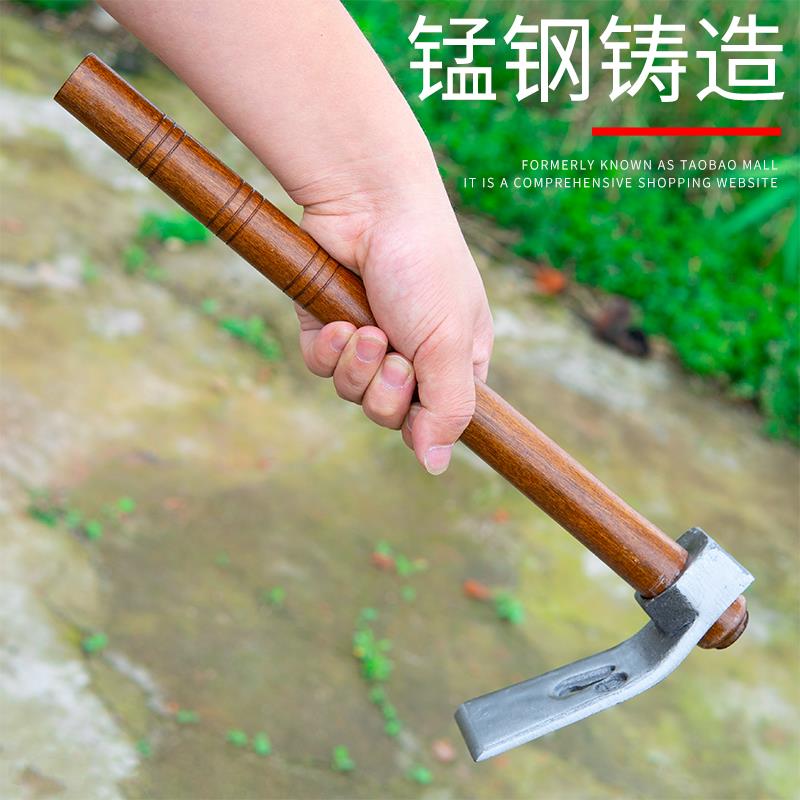 锄头种菜家用锰钢加厚锄铲除草专用老式农用挖土种花工具小锄头