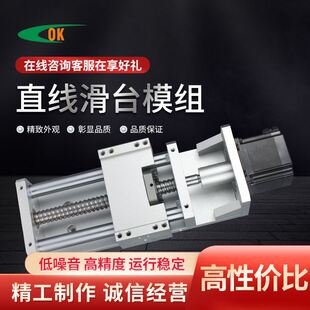 YT004 双光轴精密步进伺服马达十字位移水平升降直线丝杆滑台模块