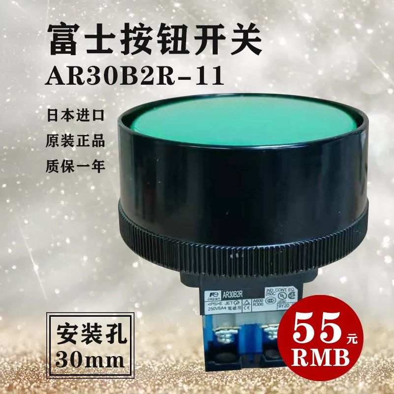 原装日本进口AR30B2R-11G冲床双手操作按钮启动开关 蘑菇头按钮