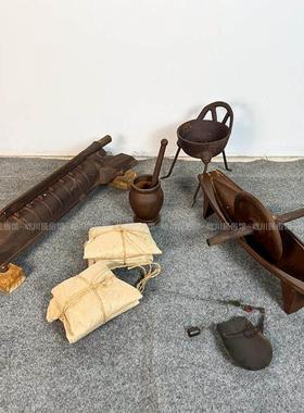 采购产品中药旧物品，中药文化创意饰品，断头台，锅，药磨，药包