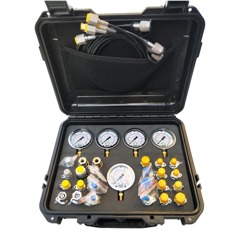 挖掘机压力表测压表套装压力检测仪液压油压测压盒先导泵挖机仪表