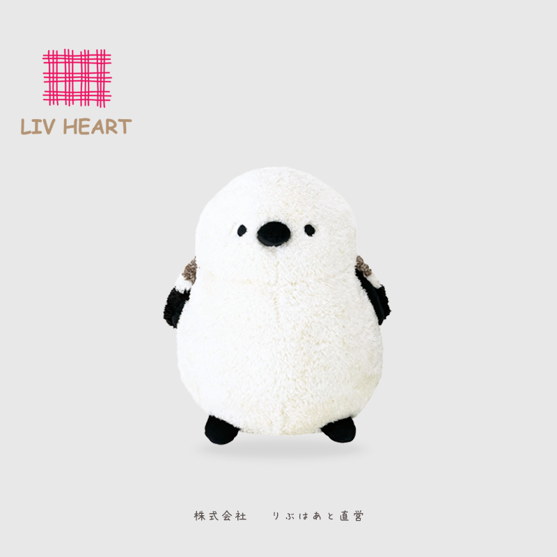 日本LIVHEART山雀小鸟玩偶抱枕