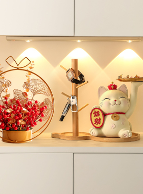 乔迁新居礼品摆件现代轻奢客厅玄关装饰挂钥M匙收纳置物架搬家礼