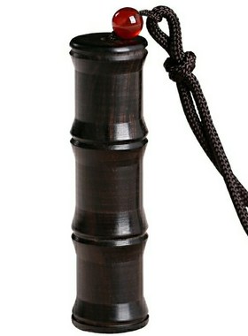 可以藏东西的吊坠黑檀木项炼空心装平安符楞严咒嘎乌X盒护身符挂