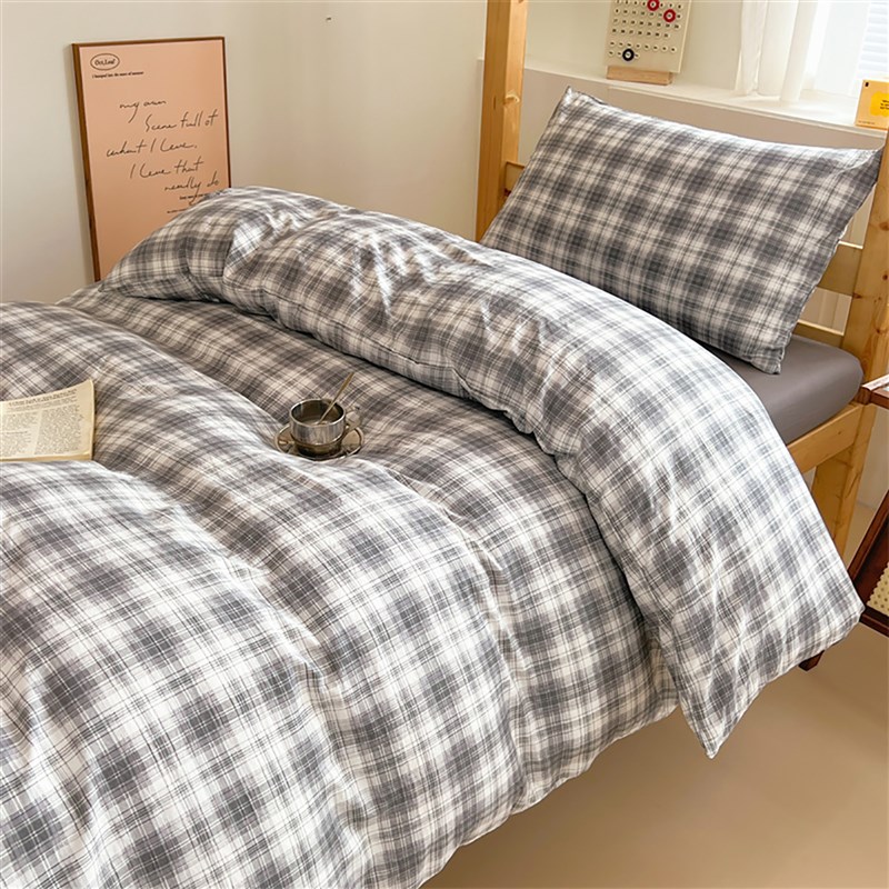 大学生宿舍床上三件o套水洗棉寝室床单人被套六件套被子全套一整