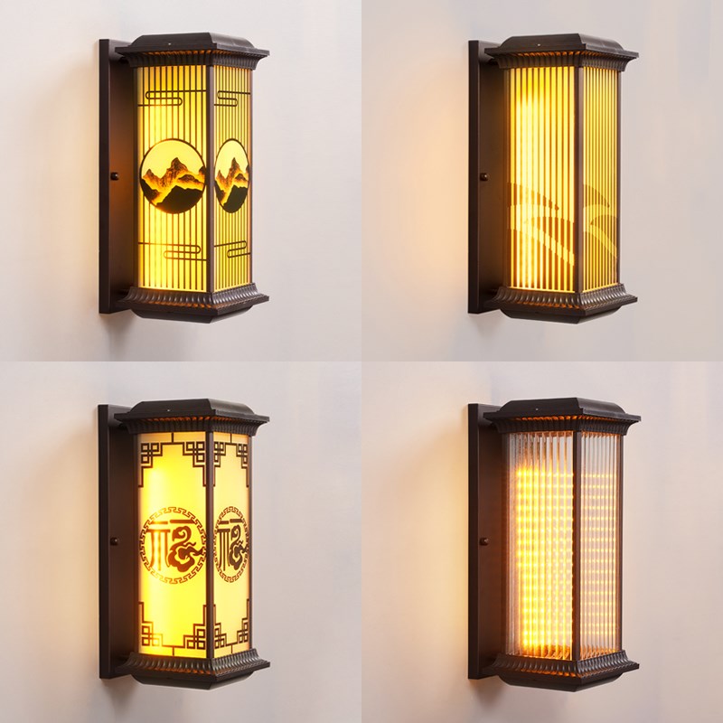 太阳能户外壁灯别墅大门两侧氛围灯柱H子接电庭院室外防水外墙灯