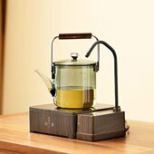宋艺轩电陶炉方炉二代煮茶器烧水壶茶壶玻璃壶全自动煮茶炉静音