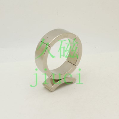N42烧结钕铁硼径向配对充磁可以拼环强磁瓦R23.5*R18.5*90°°*14