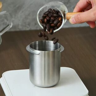 磨豆机接粉杯咖啡豆称量杯闻香杯子防飞粉58mm意式手柄接粉环加厚