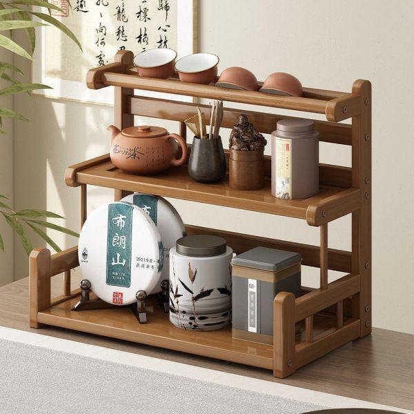 桌面博古架小型茶叶置物架非实木中式茶具收纳展示架茶室台面杯架,住宅家具,多宝格/博古架,淘宝优惠券,粉丝福利购,淘宝优惠卷