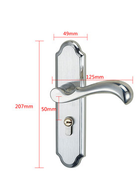 简约不锈钢室内门锁卧室木门机械执手锁五金锁具B4-003-01
