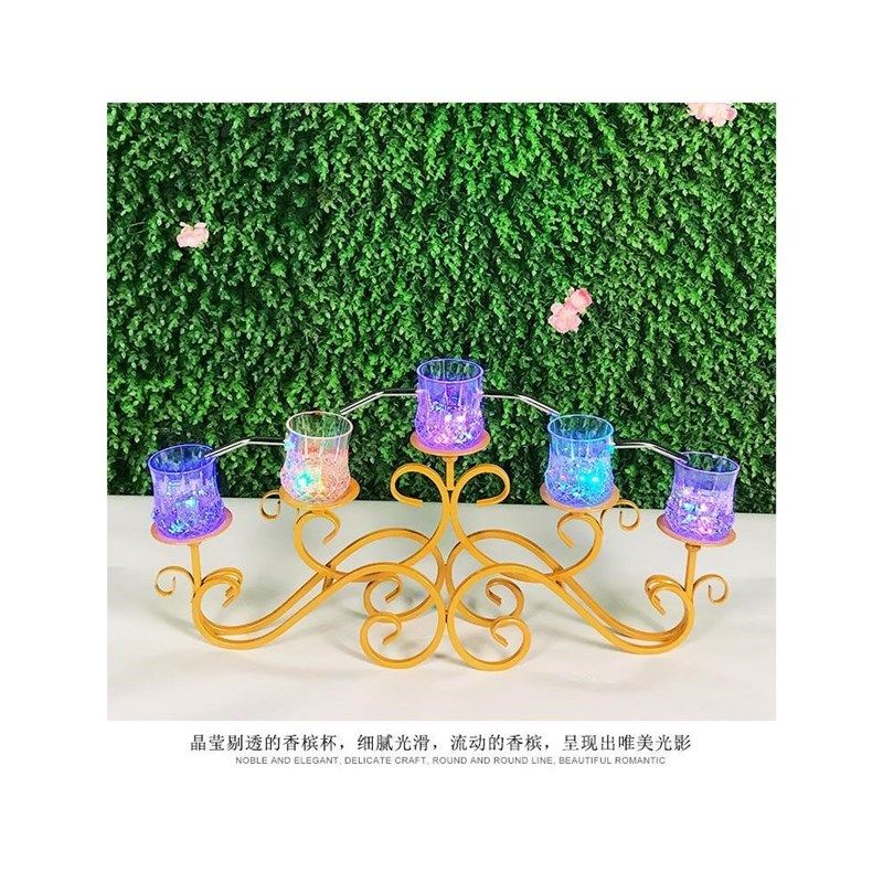 香槟塔蝶恋花 感应道具 塔婚庆酒塔烛台香槟 两用感应香槟塔新款