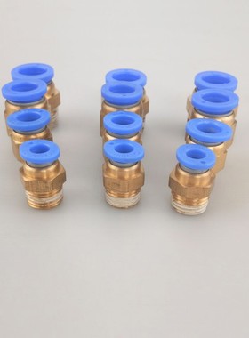 气动快速铜接头气管快插直通PC4PC6PC8PC10P C12 M5 01 02 03 04