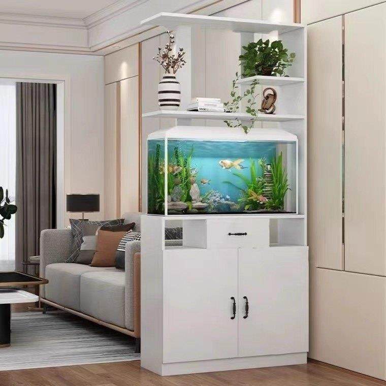 入户鱼缸隔断柜家用客厅餐厅欧式简约现代玄关柜门厅柜屏风小型柜