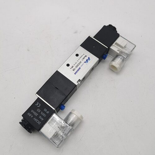 气动电磁阀组4V230三位五通220V气缸气阀4V230C-08电磁控制阀24V