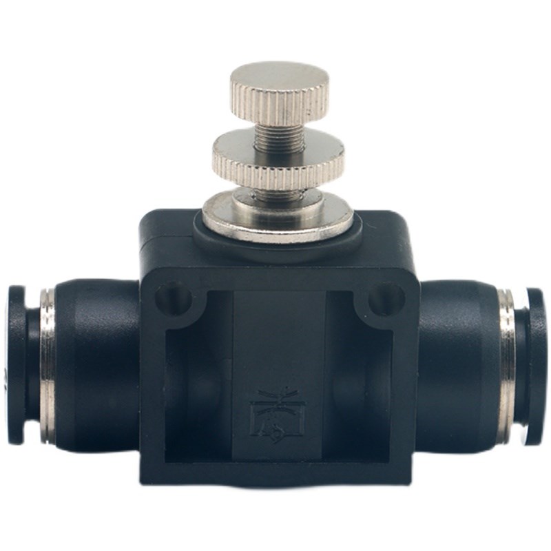 气动黑白色快速快插接头管道节流阀PA/LSA-04/06/08/10/12调节阀