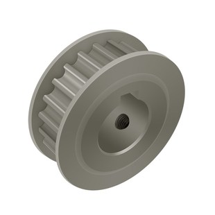 槽宽11 AF型 铝同步皮带轮 两面平同步轮 19P5M100 5M19齿