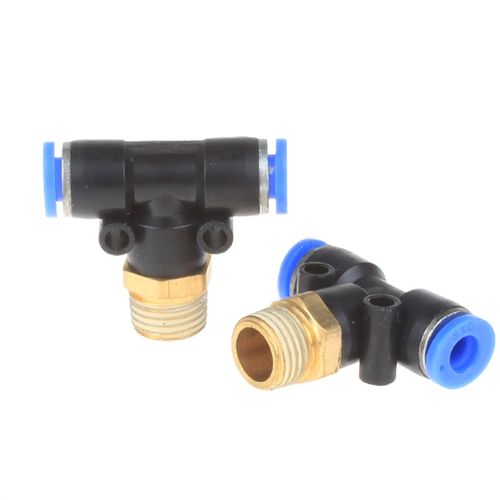 气动快速插接头PB4-01/T型三通正螺纹6-01/PB8-02/PB10-03全12-04