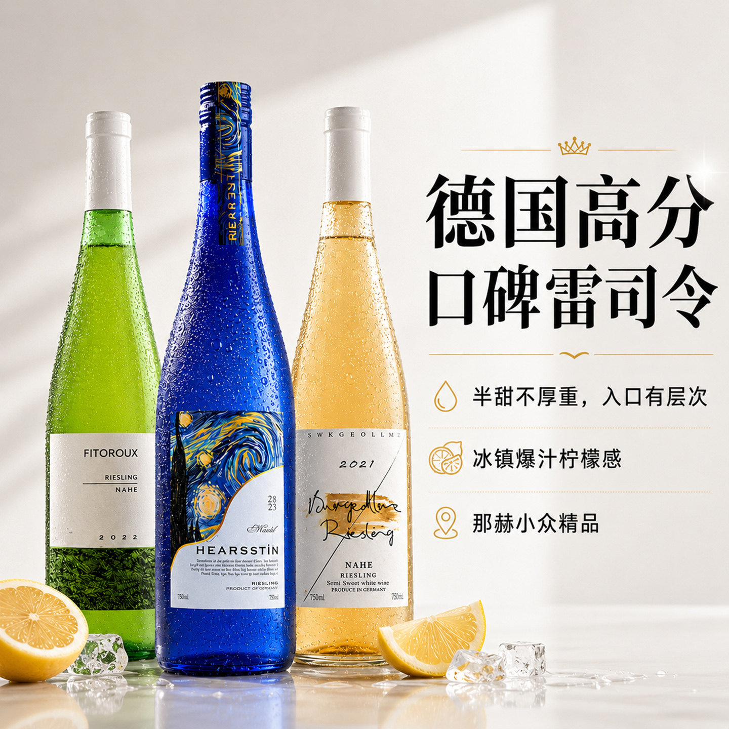 露颂德国雷司令半甜白葡萄酒图片