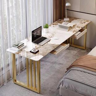 岩板长条桌靠墙窄书桌40cm宽双人阳台窄条桌床边工作台办公电脑桌