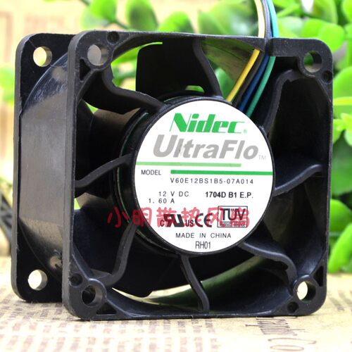 NIDEC 6038 12V 1.60A V60E12BS1B5-07A014  6cm 服务器 散热风扇