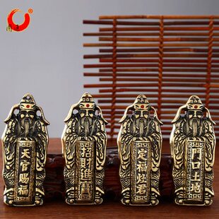 土地灶君门神挂香炉 吊挂香炉 悬挂线香插 铜香插香座黄铜壁挂炉