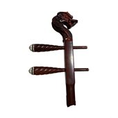 非洲小叶紫檀瑞龙高胡杆 黑檀木龙头二胡杆带琴轴精抛光不上漆