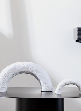 创意几何树d脂拱门摆件现代简约家居玄关柜桌面样板房间软装饰品