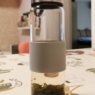 6.5cm7-7.5-8cm希诺玻璃水杯防烫隔热硅胶杯套耐热保温茶杯防滑套