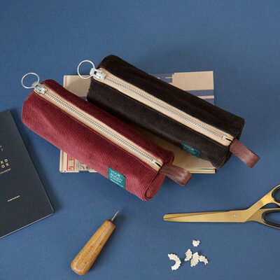 NTMY. 重磅水洗灯芯绒双色笔袋