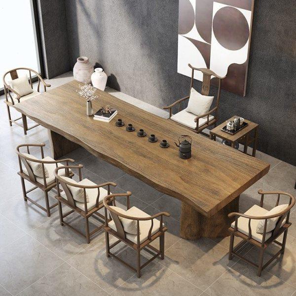 新中式实木茶桌客厅接待禅意茶室全套原木泡茶台大板泡茶桌椅组合,商业/办公家具,茶台/茶桌,淘宝优惠券,粉丝福利购,淘宝优惠卷