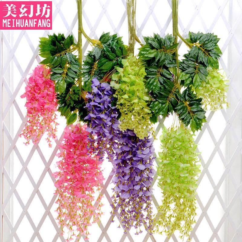 仿真花藤条藤蔓家居吊顶橱窗假花婚庆花墙拱门装饰花紫藤花豆花串,鲜花速递/花卉仿真/绿植园艺,仿真绿植,淘宝优惠券,粉丝福利购,淘宝优惠卷