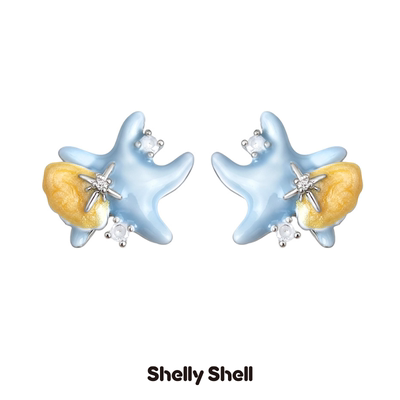 Shelly Shell星贝耳钉 时尚百搭小众彩色