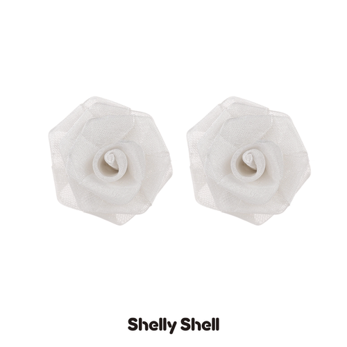 Shelly Shell雪络花朵耳钉 手工气质轻奢时尚