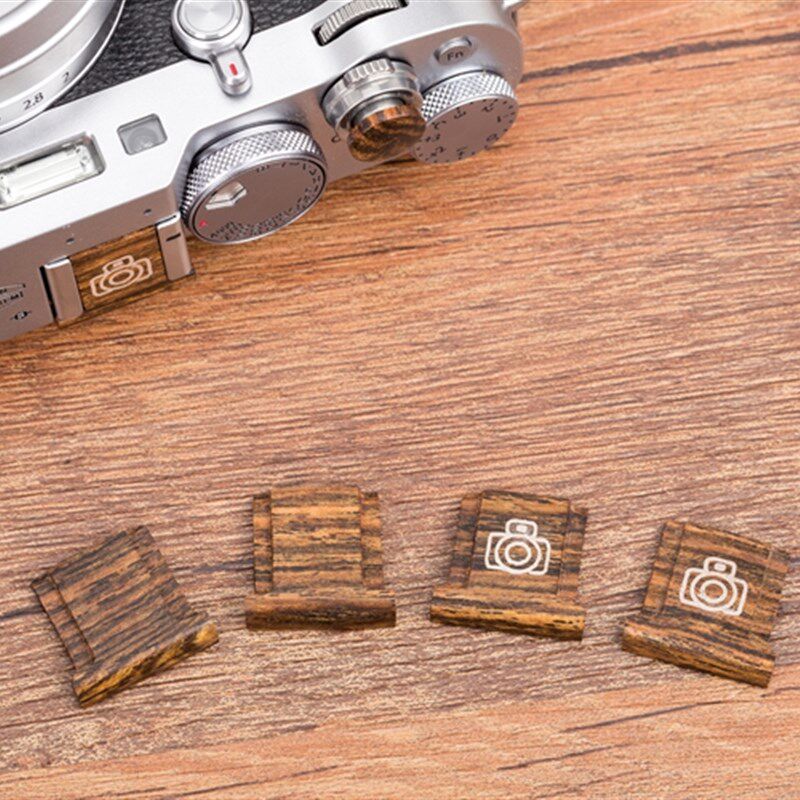 适用富士X100F X-Pro3XT20 x30XT2 3 4 X100V热靴盖木制保护盖配