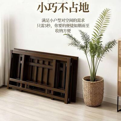 楠多竹新款家子用烤火桌功能可折取叠FQT暖桌冬季客厅简易实木烤