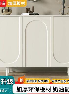 简油入户鞋柜家用门口玄一体ZOP靠墙鞋架法式约网红收纳储关奶物