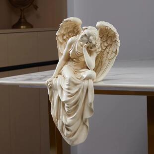 式复古坐姿天使女JJA5hTta孩件玄家居客厅阳台桌面摆台关摆装饰欧