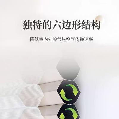 日夜两E38用蜂巢帘奢隔热遮室客轻厅电动光窗帘ins风电动窗卧帘