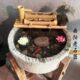 竹子流水 老石槽石磨流水 养花石盆 聚宝盆 室内水景 石盆养鱼盆