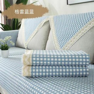 防滑纯色棉麻沙发垫四季通用高端简约亚麻布艺坐垫老粗布套罩巾