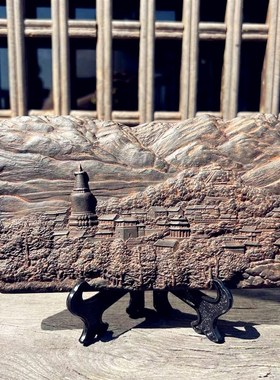 黑神话悟空周边山西取景五台山非遗砖J雕摆件文房装饰文创礼品