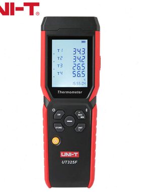 优利德热电偶智能高精度数显四通道接触式测温仪带数据传输UT325F