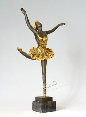 铜雕芭蕾舞LE020中式人物工艺品酒店办公室客厅家居桌面摆件包邮