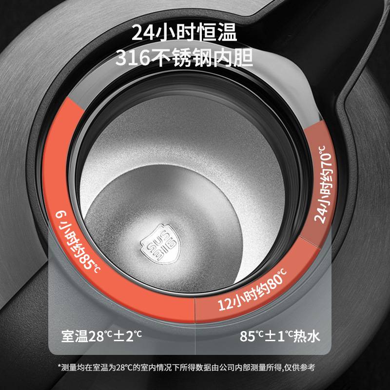 Vanow 保温壶家用水壶316不锈钢大容量小型开水热水瓶保温水瓶