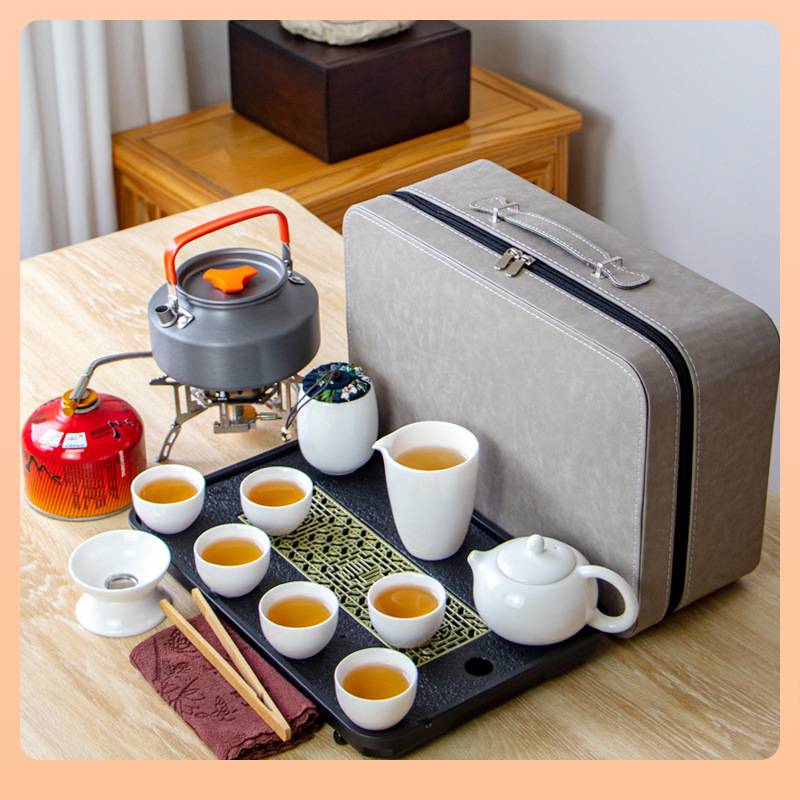 ?户外旅行茶具套装泡茶装备带烧水炉便携式车载露营煮茶炉全套