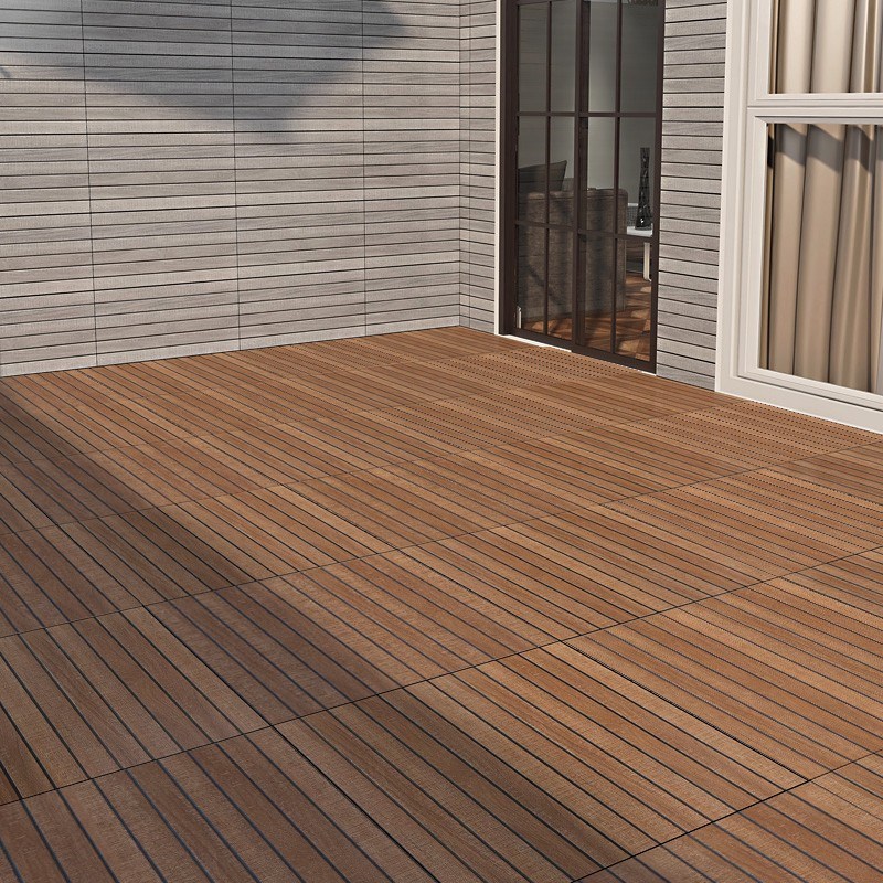 庭院地砖户外院子花园铺q仿木地板瓷砖阳台室外露台仿古防滑木纹