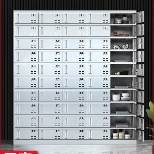 不锈钢食堂碗柜餐厅餐盘柜学校职工多门多格餐具柜员工饭盒储物柜,商业/办公家具,餐柜,淘宝优惠券,粉丝福利购,淘宝优惠卷