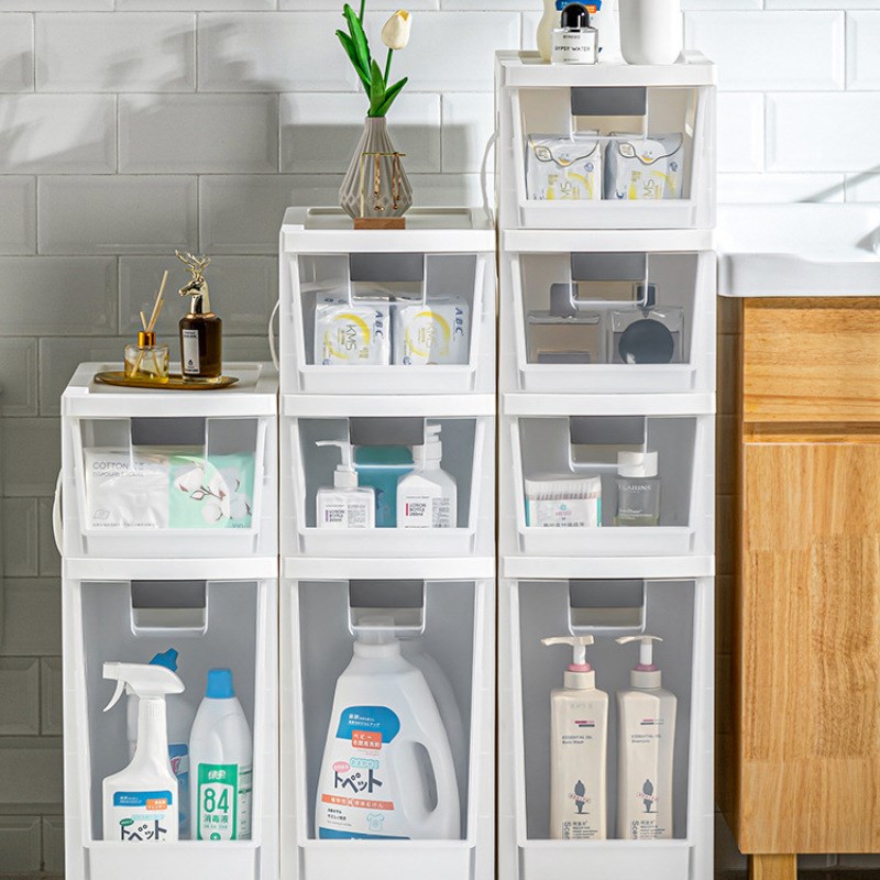 卫生间夹缝置物架家用抽屉式浴室缝隙收J纳架窄落地多层洗手间边