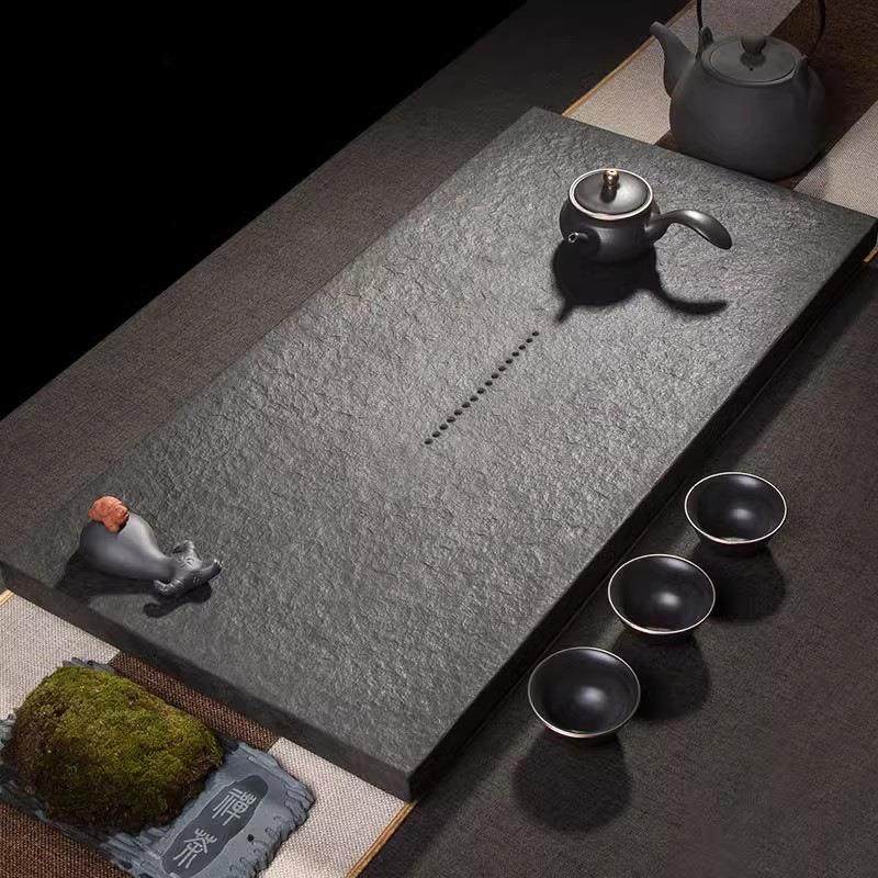 天然乌金石茶盘新款家用石头小型干泡茶台石板办公室用功夫茶托盘,餐饮具,茶盘,淘宝优惠券,粉丝福利购,淘宝优惠卷